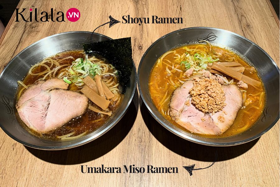 Umakara Miso Ramen và Shoyu Ramen ramen